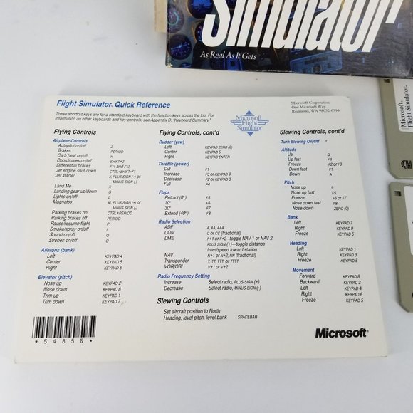 Microsoft Flight Simulator 5.0 PC Hard Disc Handbook Airplane School Computer - Picture 5 of 13